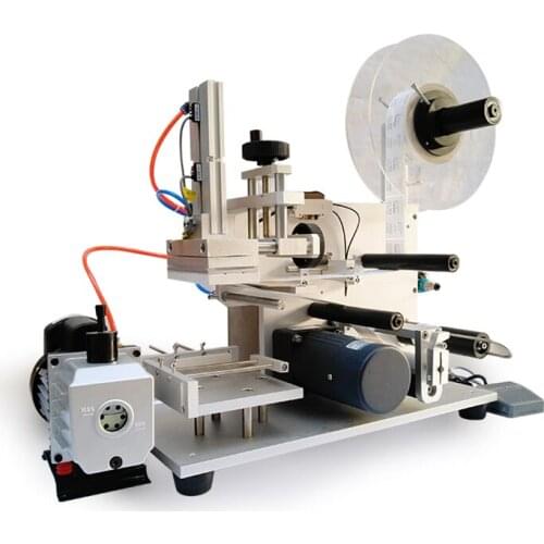 Flat labeling machine automatic manual small plastic bag square bottle bottle double-sided self-adhesive labeling machine