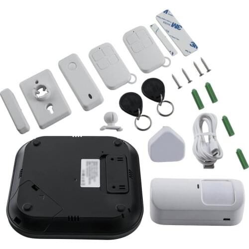 Wireless Security GSM WiFi Smart Home Office Intruder Burglar Fire Alarm System Tuya alarm system Display screen + touch keypad