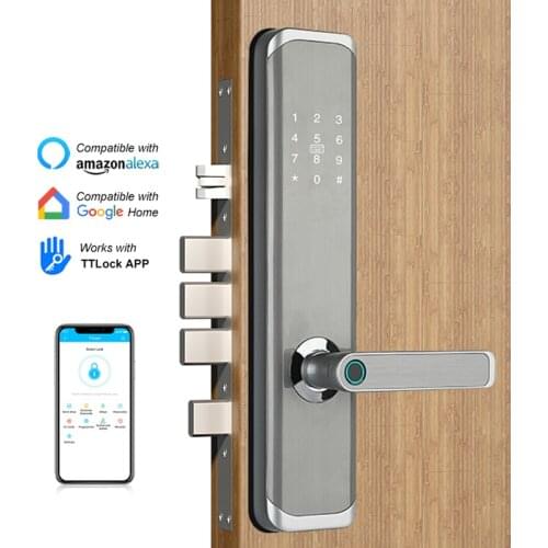 TT lock app WiFi Smart Fingerprint Door Lock, Electronic Door Lock,Smart Bluetooth Digital APP Keypad Code Keyless Door Lock
