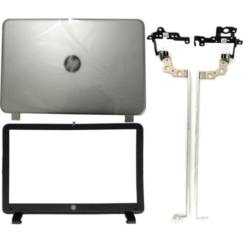 NEW Laptop Case LCD Back Cover/Front Bezel/Hinges For HP Pavilion 15-P 15-P066US Series NO Touch Notebook Computer Case Sliver