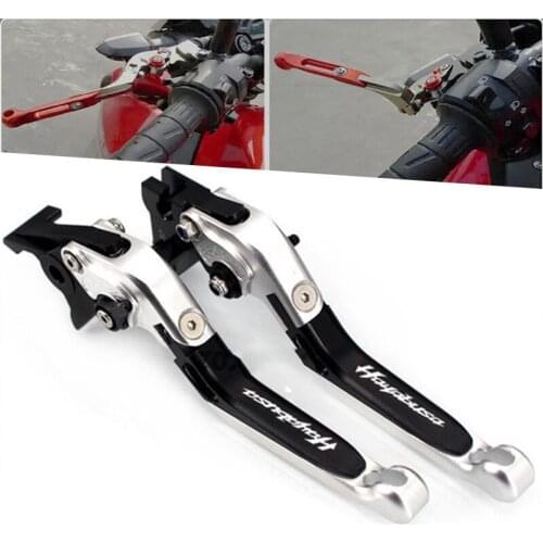 For SUZUKI GSX1300R Hayabusa GSX 1300R 1999-2007 Motorcycle Folding Extendable Brake Clutch Levers LOGO Hayabusa