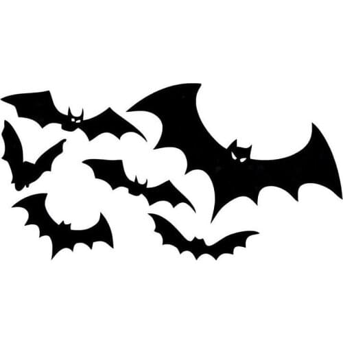 Flocks of BATS Floating Car Stickers Reflective Decals Personalized Car Stickers Bat,18cm*9cm