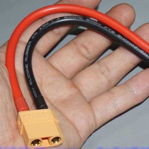 18cm XT90 Plug Female Head 10AWG High Temperature Resistant Silicone Wire Cable Current DIY Electronic Electric Vehicle Battery