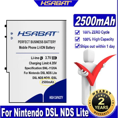 HSABAT 2200mAh Battery for Nintendo DSL for NDS Lite for DSL NDS DSLNDS Batteries