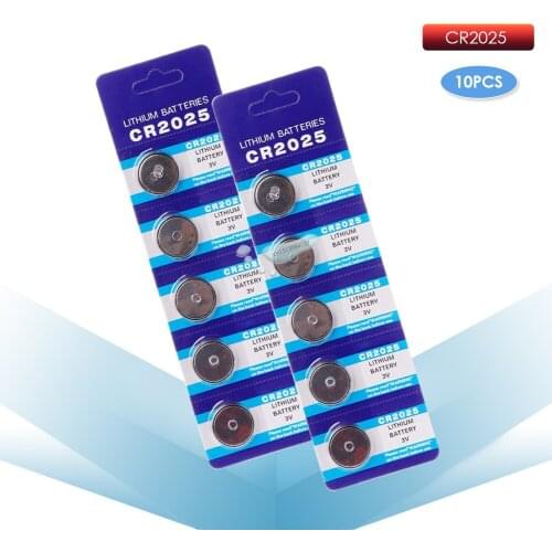 Kpay 10pcs CR2025 Button Batteries CR2025 BR2025 DL2025 Cell Coin Li-lon Battery 3V CR 2025 Watch Electronic Toy Remote Car Key