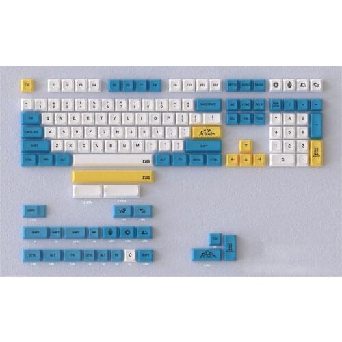 132Pcs PBT Dye-sub Keycaps with Puller for 61/64/87/96/104 Key GH60 RK61 Annie Pro Joke Custom Mechanical Gaming Keyboard