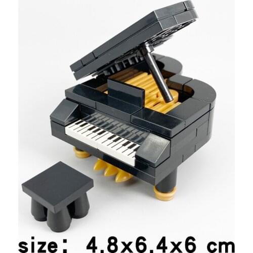 [MOC Hub] Piano Room Compatible Major Brand Toys Building Blocks Classic Collections Assembled Brick Handmade Design