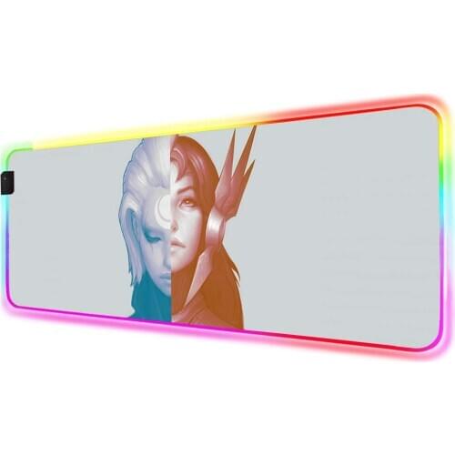 Fashionable Gaming Mouse Pad RGB Double-sided Goddess Pattern LED Gamer Mouse Pad Keyboard Carpet Computer Notebook XXL Desk Mat