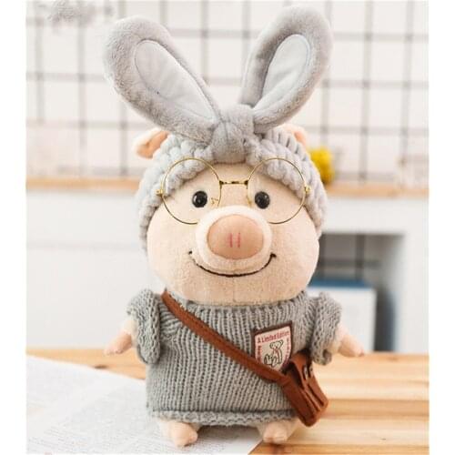 Cartoon Cute Pig With Clothes Plush Toys Stuffed Kawaii Animal Dressed Piggy Doll Soft Baby Pillow for Kids Girls Birthday Gift
