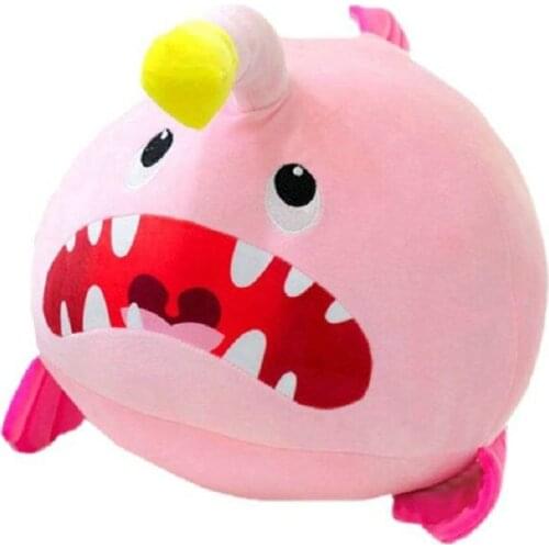 Monsters Fish Plush toy with Fangs Pink And blue Sea Fish Stuffed Animals Doll Toys for Children Soft Hug Pillow for Her Kids