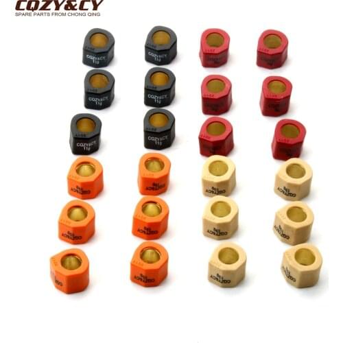 6PC Racing Roller Set Weight 20x17mm 9g 11g 13g 15g For Italjet Leader 150 Dragster 180 Scooter