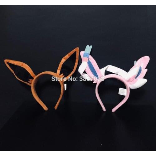 NEW Sylveon EEVEE EARS COSTUME Headband Cosplay Plush Adult/Kids Headband Gift