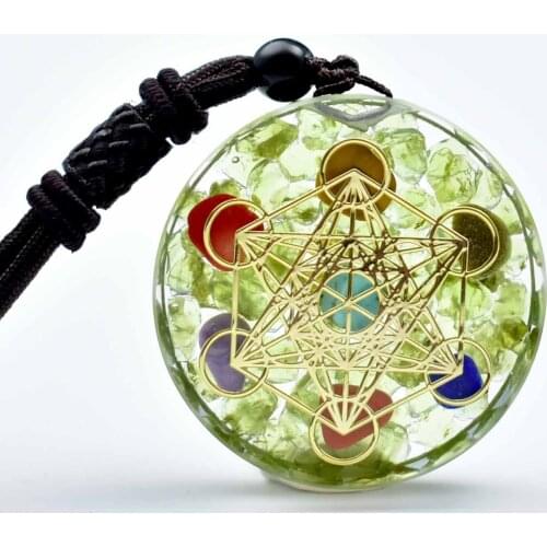 Orgonite Energy Pendant Natural Lapis Lazuli Reiki Energy Necklace Mysterious Resin Chakra Stone Growth Business Amulet