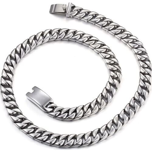 Europe and the United States punk stainless steel mens titanium steel necklace fashion jewelry rock accessories