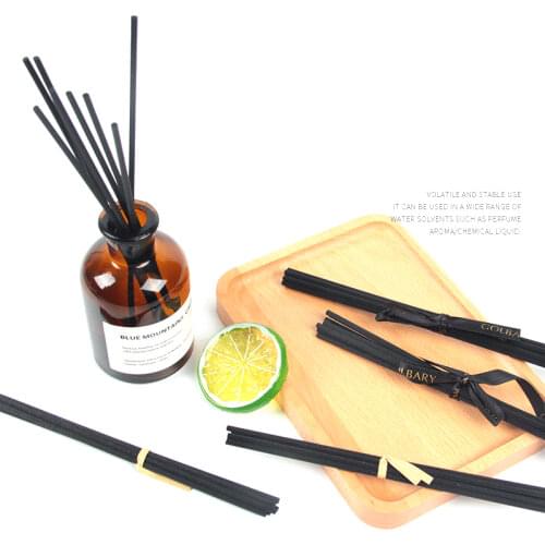 1000PCS 24cmx3mm Essential Oil Black Fiber Rattan Sticks Home Fragrance Refill Stick for Home Decoration Air Freshener