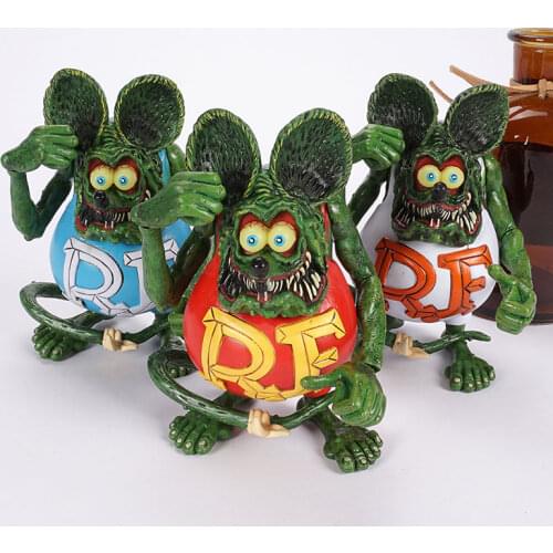 Movable Ratfink Joint PVC Action Figure Rat Fink Mouse Collectible Model Toy Doll Brinquedos Birthday Gift