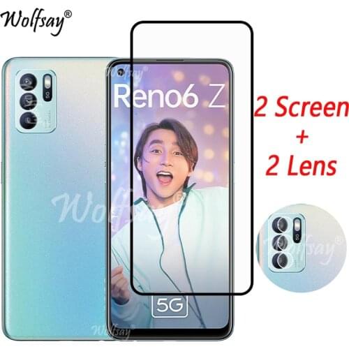 Full Cover Whole Glue Tempered Glass For Oppo Reno6 Z Screen Protector For Oppo Reno 6 Z 6Z Camera Glass For Oppo Reno 6 Z Glass
