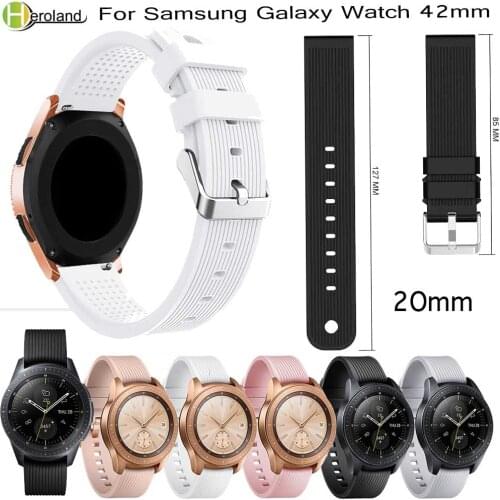 20mm Watch Strap Band Silicone For Samsung Gear sport S2/S4 Galaxy Watch 42mm for huami amazfit bip Strap for Huawei Watche 2