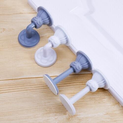 Silicone Self Adhesive Door Stopper Non Drilling Sticker Wall Protectors Hidden Door Holders