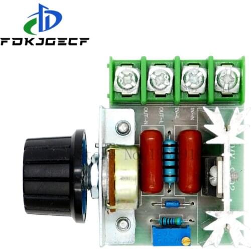 AC 220V 2000W SCR Voltage Regulator Dimming Dimmers Motor Speed Controller Thermostat Electronic Voltage Regulator Module