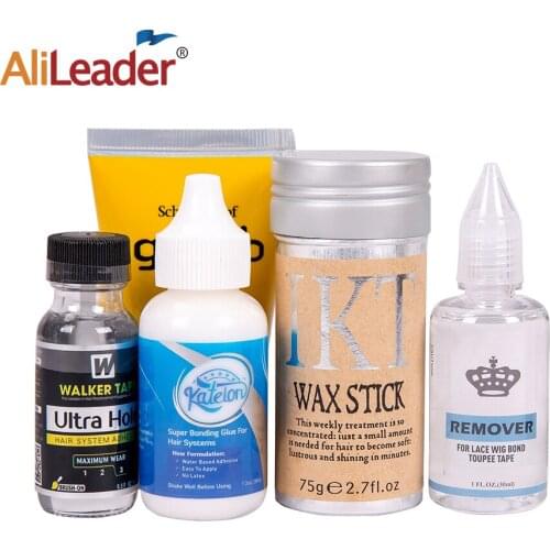 Super Lace Wig Glue Hair Bonding glue 38ml Remover 30ml Got2b Hair Gel 35g Wig Tool Kits For Tape Toupee Lace Wigs Alileader