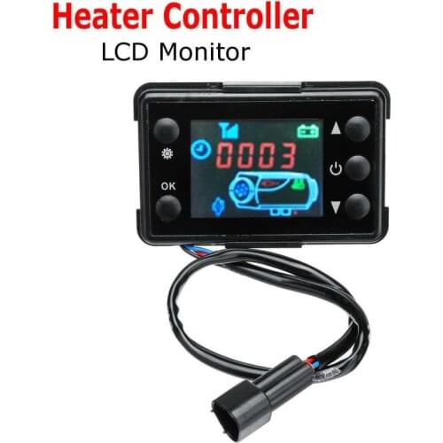 Universal 12V/24V Air Heater Parking Heater Controller Kit LCD Monitor Switch+Remote Control For Car Track Diesels Air Heater