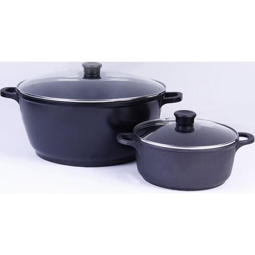Japanese Fine Aluminum Alloy Kitchen Pots Use Soup Pots Used in Various Stoves with Double Deep Soup Gum Non-stick Pots