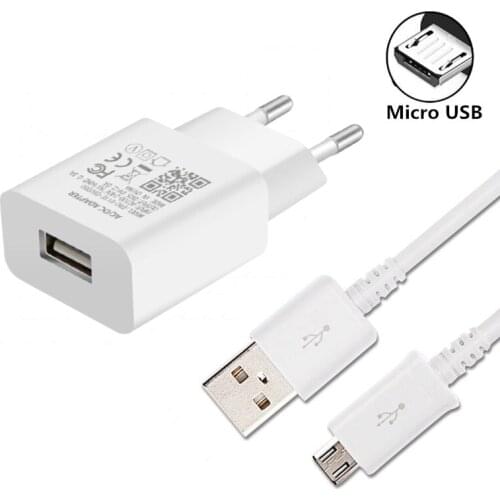 5V 2A EU Charger+Micro USB Cable Phone Adapter For Huawei P7 P8 P9 Lite 2017 Y5 Y6 Y7 Y9 2018 2019 Honor 8A 8C 7S 7A 7C 8C 6X 7X