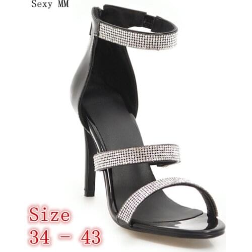 Women Sandals High Heels Pumps Party Wedding Gladiator Sandals Woman High Heel Shoes Plus Size 34 - 40 41 42 43