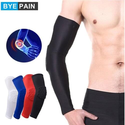 1Pcs BYEPAIN Elbow Support Brace Pads Compression Padded Shooter Arm Sleeve Protective Gear for Basketball Skateboard Cycling