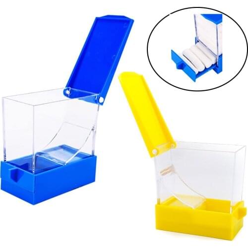 Cesoon 1Pc Dental Cotton Roll Dispenser Holder Storage Box Organizer Drawer Type Autoclavable Blue Dentistry Tools
