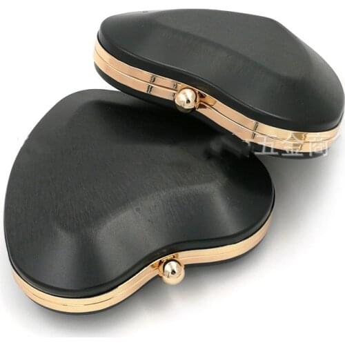 18.5X18.5 cm heart minaudiere box clutch frame with plastic covers gold silver obag evening clutches purse frames obag handles