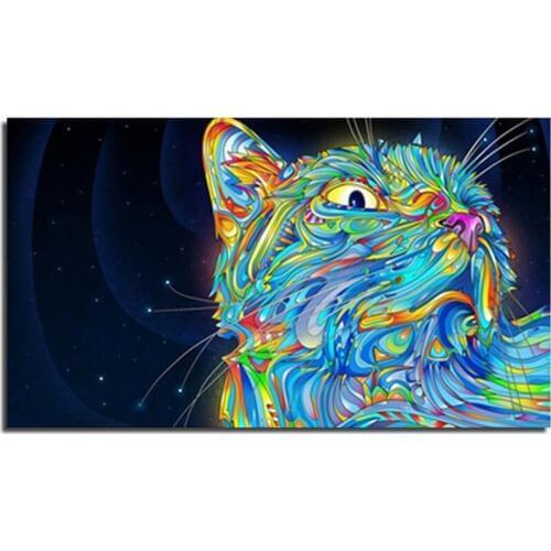 3D DIY Diamond Painting Colorful Lovely Cat Full Square Drill Diamond Embroidery Pictures Rhinestones Set New Needlework Animal