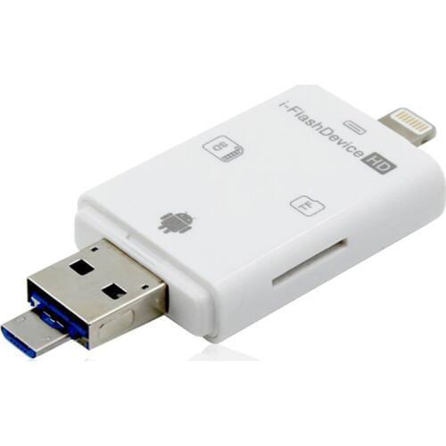 3in1 Card Reader for IOS Android Windows USB 2.0 SD/Micro SD TF OTG Smart Memory Card Adapter for iPhone iPad Android Cardreader