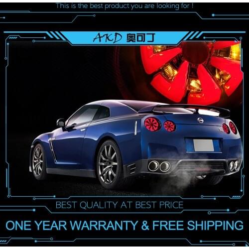 AKD tuning cars Tail lights For Nissan GT-R GTR Taillights LED DRL Running lights Fog lights angel eyes Rear parking lights