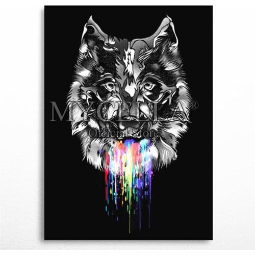 Animals 5D DIY Diamond Painting Full Square Diamond Embroidery wild wolf Diamond Mosaic Cross Stitch Home Decor Arts & Crafts