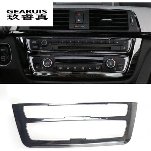 Car Styling Air Conditioning CD Panel stainless steel Covers Stickers Trim for BMW F30 F34 3 series GT Auto Interior Accessories