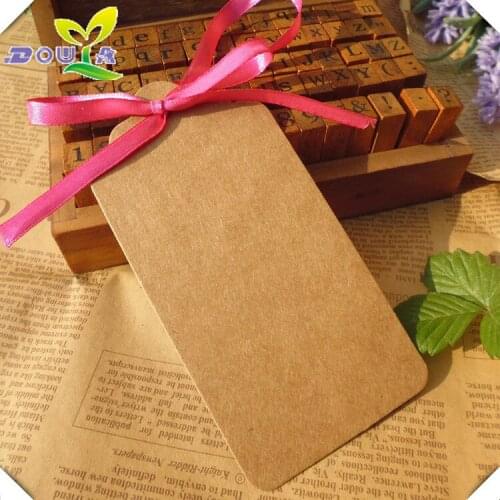 Kraft Paper Tag 12X6Cm Spot Jewelry Bake Packaging Card Tag Flower Head Kraft Paper Blank Tag