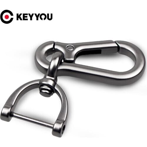 KEYYOU 100x New Black silver Car Keychain Key Chain Auto Key Rings Interior Accessories Creative Gift For Car Styling
