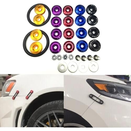 Quick Release Fasteners For Car Bumpers Trunk Fender Hatch Lids Kit Black/Blue/Gold/Purple/Red