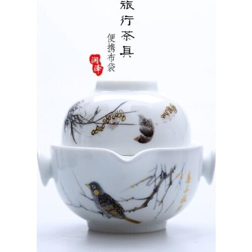 Tea Sets Kung Fu Ceramics Tea Set 1 Pot 1 Cup Tea Pots High Quality Elegant Gaiwan Beautiful and Easy Tea Pot Kettle