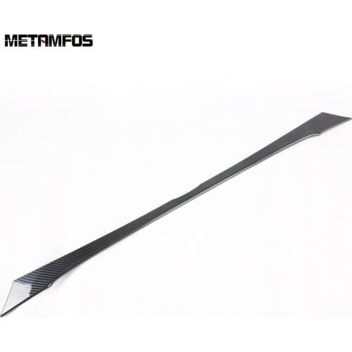 For Honda Jazz 2020 2021 Carbon Fiber Rear Trunk Streamer Tail Gate Door Molding Trim Sticker Exterior Accessories Car Styling