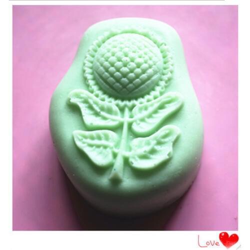 FM397 sunflower soap mould fondant cake molds soap chocolate mould for the kitchen baking