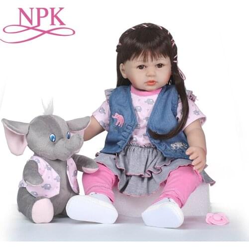 NPK Boneca Reborn 22inch Soft Silicone Vinyl Dolls Reborn Baby Doll Newborn Lifelike girl gifts plamate
