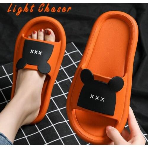 Summer Slippers Men Women Indoor Eva Platform Slippers Soft Bottom Sandals Trend Unisex Slides Beach Shoes Slippers Home 36-45