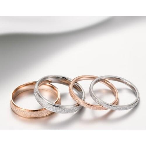 Fashion Rose Gold Rings For Women Titanium Steel For Ladies Engagement Rings Women Jewelry Rings Gifts
