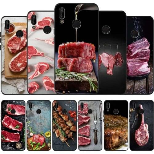 Raw meat black soft Phone Case for huawei P40 P30 P20 P10 Pro lite P9 Lite nova 4E 6SE Psmart 2019 Y6 9 Prime