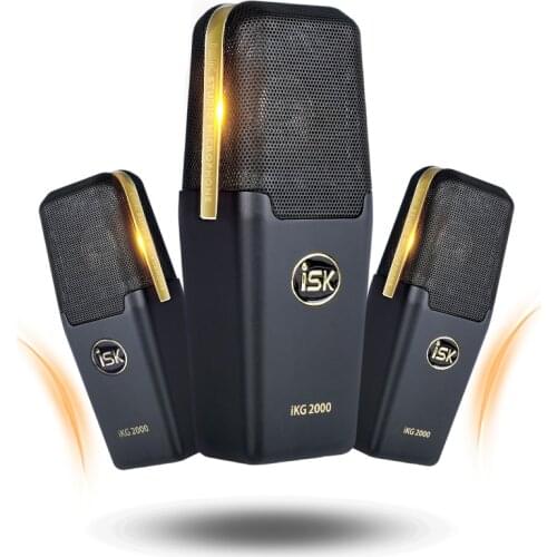 NEWEST iSK IKG2000 Mobile Phone Computer Karaoke Condenser Microphone For Stage Show/Live Broadcast/Studio Recording