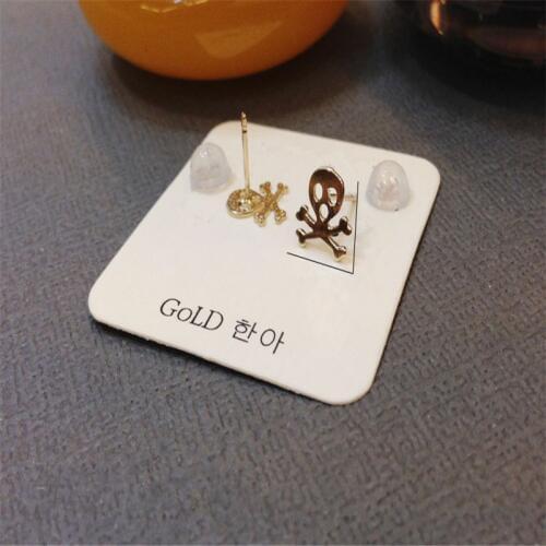 New fashion Womens/Girls earrings cute skull warning signs earings Skeleton earring studs