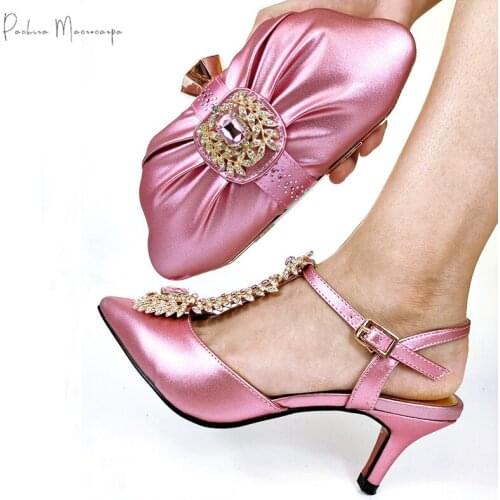 New African Shoes and Bag Set for Party Italian Women Shoes and Bag Set In Italy Nigerian Shoes and Matching Bags for Wedding